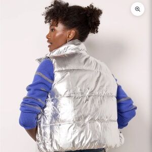 No Boundaries Silver Puffer Vest
